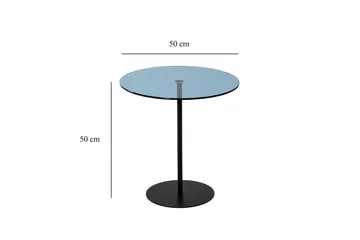 Chill-Out Sidebord 50x50 cm Svart/Blå - Hanah Home - Møbler - Bord - Avlastningsbord & sidobord - Brettbord og småbord