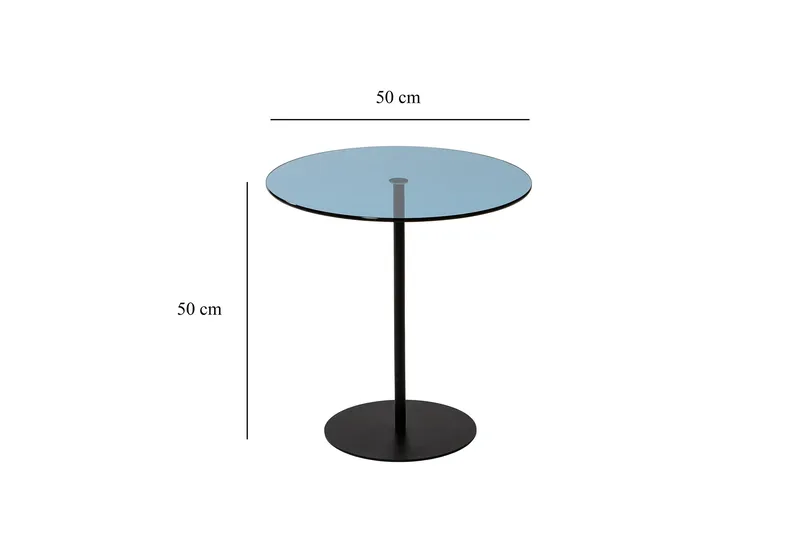 Chill-Out Sidebord 50x50 cm Svart/Blå - Hanah Home - Møbler - Bord - Avlastningsbord & sidobord - Brettbord og småbord