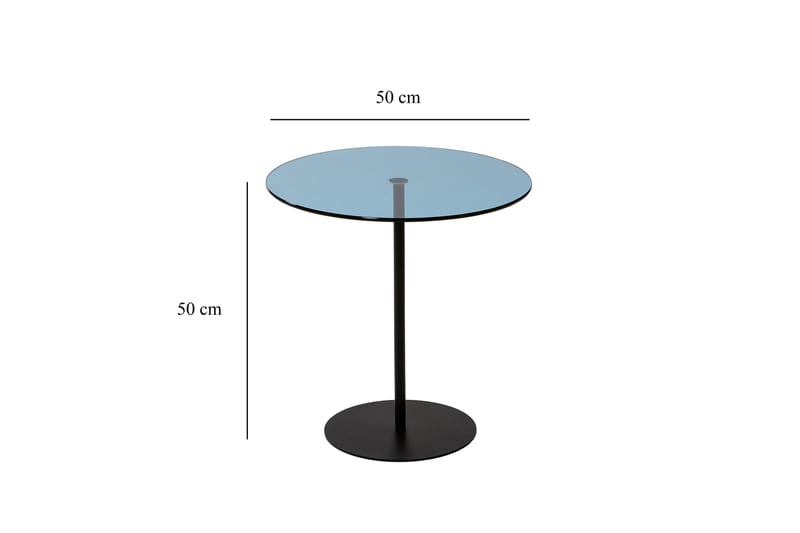 Chill-Out Sidebord 50x50 cm Svart/Blå - Hanah Home - Møbler - Bord - Avlastningsbord & sidobord - Brettbord og småbord