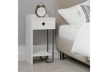 Sirius Nattbord 32x30 cm Hvit - Hanah Home - Møbler - Bord - Avlastningsbord & sidobord - Sengebord & nattbord