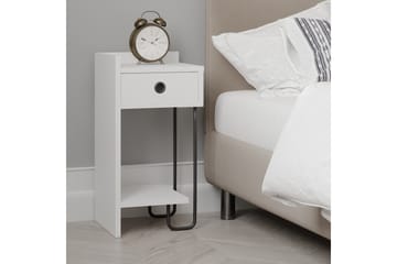 Sirius Nattbord 32x30 cm Hvit - Hanah Home - Møbler - Bord - Avlastningsbord & sidobord - Sengebord & nattbord