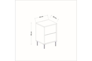 Imaj Nattbord 40x35 cm Antrasitt - Hanah Home - Møbler - Bord - Avlastningsbord & sidobord - Sengebord & nattbord