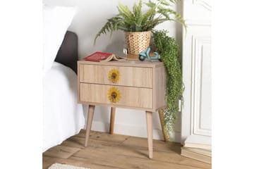 Bertoaria Nattbord 60x40 cm Brun - Hanah Home - Møbler - Bord - Avlastningsbord & sidobord - Sengebord & nattbord