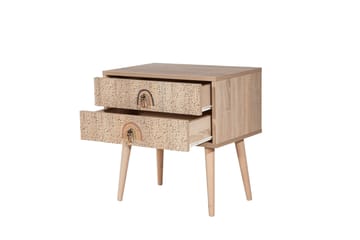 Bertoaria Nattbord 60x40 cm Brun - Hanah Home - Møbler - Bord - Avlastningsbord & sidobord - Sengebord & nattbord