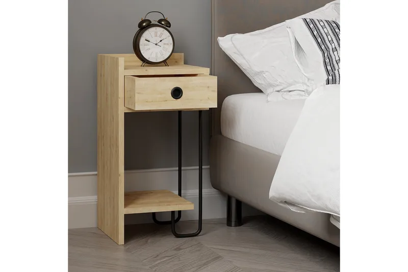 Sirius Nattbord 32x30 cm Lysbrun - Hanah Home - Møbler - Bord - Avlastningsbord & sidobord - Sengebord & nattbord