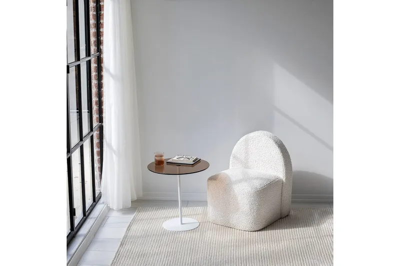 Chill-Out Sidebord 50x50 cm Hvit/Bronse - Hanah Home - Møbler - Bord - Avlastningsbord & sidobord - Brettbord og småbord