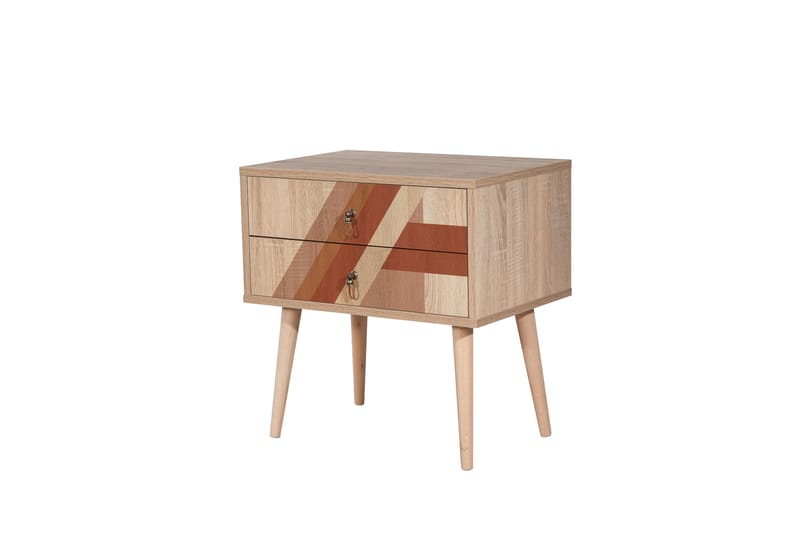 Bertoaria Nattbord 60x40 cm Brun - Hanah Home - Møbler - Bord - Avlastningsbord & sidobord - Sengebord & nattbord