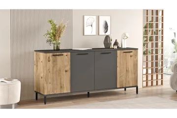 Jagmal Konsollbord 160x71,8 cm Antrasitt/Brun - Hanah Home - Møbler - Bord - Avlastningsbord & sidobord - Konsollbord & gangbord