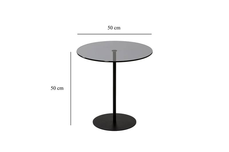 Chill-Out Sidebord 50x50 cm Svart/Mørkegrå - Hanah Home - Møbler - Bord - Avlastningsbord & sidobord - Brettbord og småbord