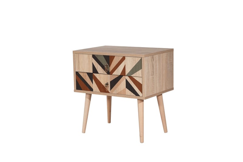 Bertoaria Nattbord 60x40 cm Brun - Hanah Home - Møbler - Bord - Avlastningsbord & sidobord - Sengebord & nattbord