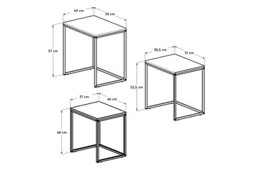 Ajmit Satsbord Brun - Hanah Home - Møbler - Bord - Avlastningsbord & sidobord - Settbord