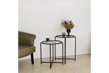 Akeno Sidebord 60x50 cm Svart - Hanah Home - Møbler - Bord - Avlastningsbord & sidobord - Lampebord & sidebord