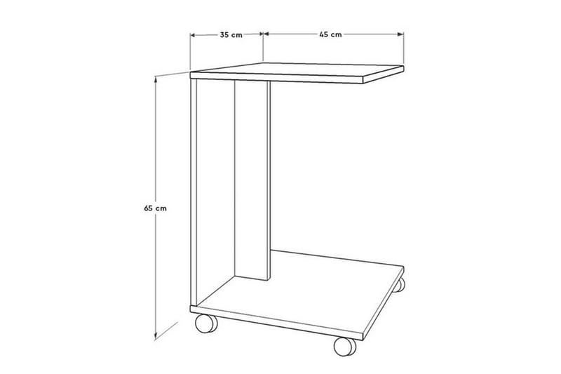 Ajit Sidebord 35x65 cm Brun - Hanah Home - Møbler - Bord - Avlastningsbord & sidobord - Brettbord og småbord
