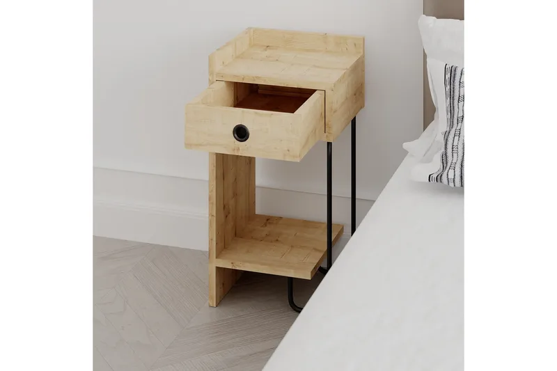 Sirius Nattbord 32x30 cm Lysbrun - Hanah Home - Møbler - Bord - Avlastningsbord & sidobord - Sengebord & nattbord