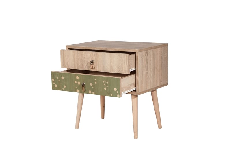 Bertoaria Nattbord 60x40 cm Brun - Hanah Home - Møbler - Bord - Avlastningsbord & sidobord - Sengebord & nattbord