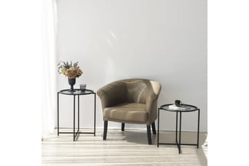 Akeno Sidebord 60x50 cm Svart - Hanah Home - Møbler - Bord - Avlastningsbord & sidobord - Lampebord & sidebord