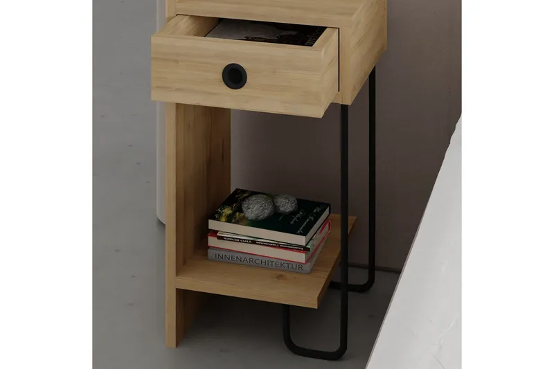 Sirius Nattbord 32x30 cm Lysbrun - Hanah Home - Møbler - Bord - Avlastningsbord & sidobord - Sengebord & nattbord