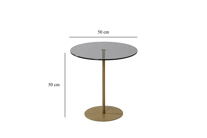 Chill-Out Sidebord 50x50 cm Gull/Mørkgrå - Hanah Home - Møbler - Bord - Avlastningsbord & sidobord - Brettbord og småbord