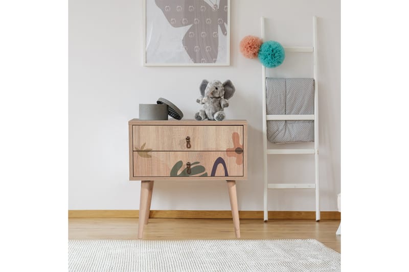 Bertoaria Nattbord 60x40 cm Brun - Hanah Home - Møbler - Bord - Avlastningsbord & sidobord - Sengebord & nattbord