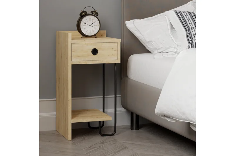 Sirius Nattbord 32x30 cm Lysbrun - Hanah Home - Møbler - Bord - Avlastningsbord & sidobord - Sengebord & nattbord