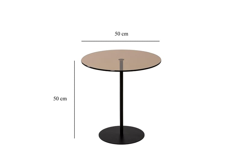 Chill-Out Sidebord 50x50 cm Svart/Bronse - Hanah Home - Møbler - Bord - Avlastningsbord & sidobord - Brettbord og småbord