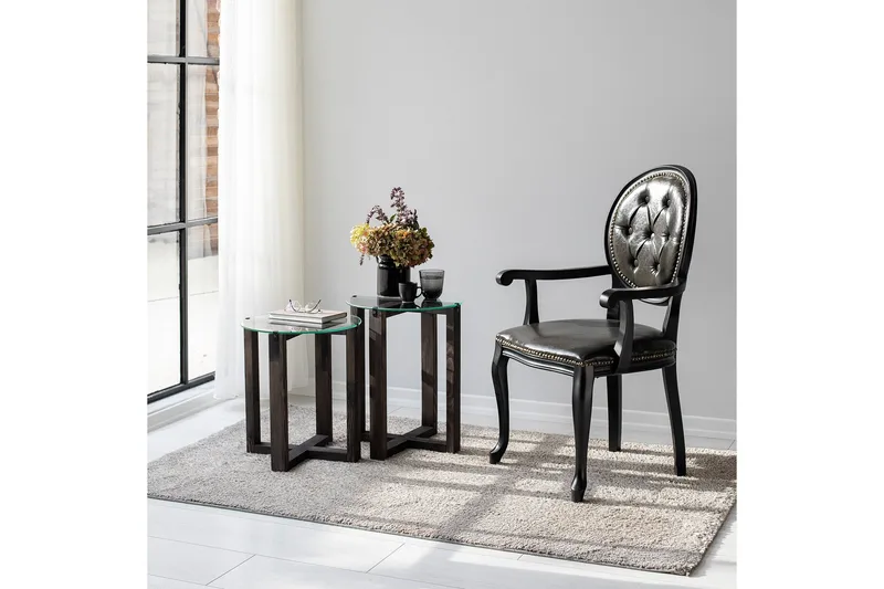 Liepene Sidebord 45x40 cm Svart - Hanah Home - Møbler - Bord - Avlastningsbord & sidobord - Brettbord og småbord