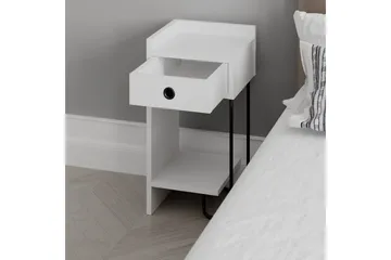 Sirius Nattbord 32x30 cm Hvit - Hanah Home - Møbler - Bord - Avlastningsbord & sidobord - Sengebord & nattbord