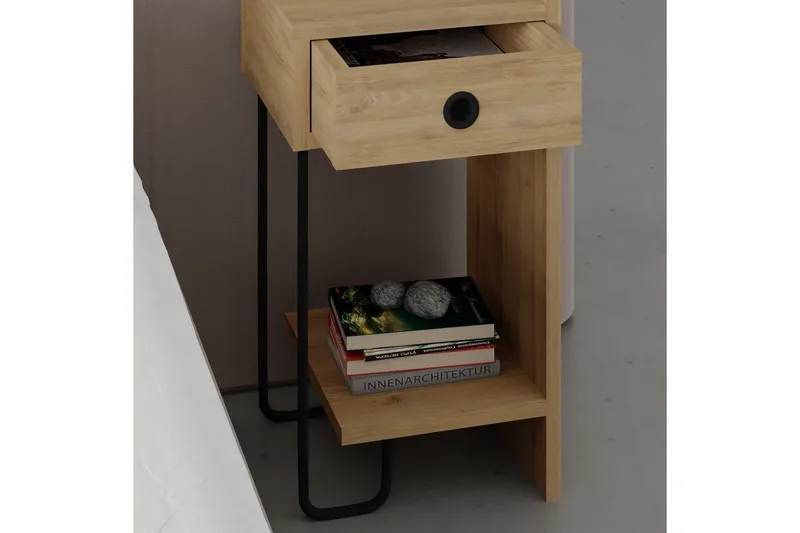 Sirius Nattbord 32x30 cm Lysbrun - Hanah Home - Møbler - Bord - Avlastningsbord & sidobord - Sengebord & nattbord