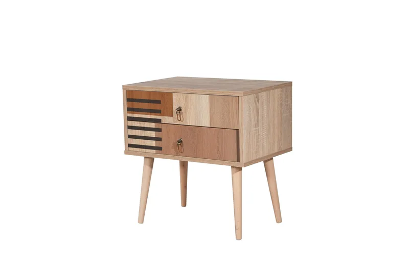 Bertoaria Nattbord 60x40 cm Brun - Hanah Home - Møbler - Bord - Avlastningsbord & sidobord - Sengebord & nattbord
