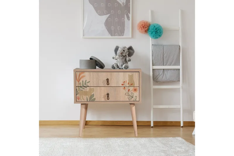 Bertoaria Nattbord 60x40 cm Brun - Hanah Home - Møbler - Bord - Avlastningsbord & sidobord - Sengebord & nattbord