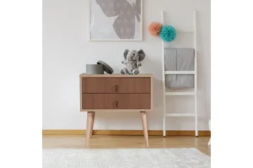 Bertoaria Nattbord 60x40 cm Brun - Hanah Home - Møbler - Bord - Avlastningsbord & sidobord - Sengebord & nattbord