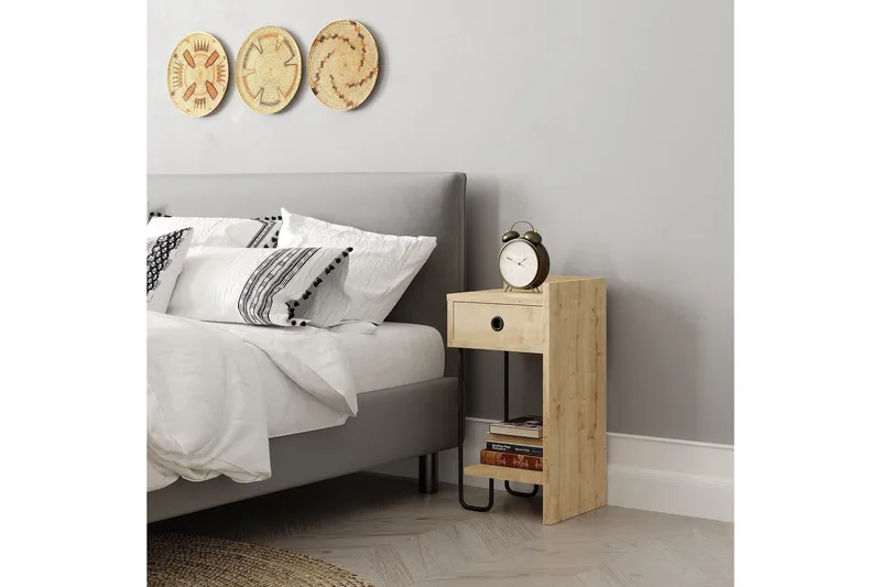 Sirius Nattbord 32x30 cm Lysbrun - Hanah Home - Møbler - Bord - Avlastningsbord & sidobord - Sengebord & nattbord