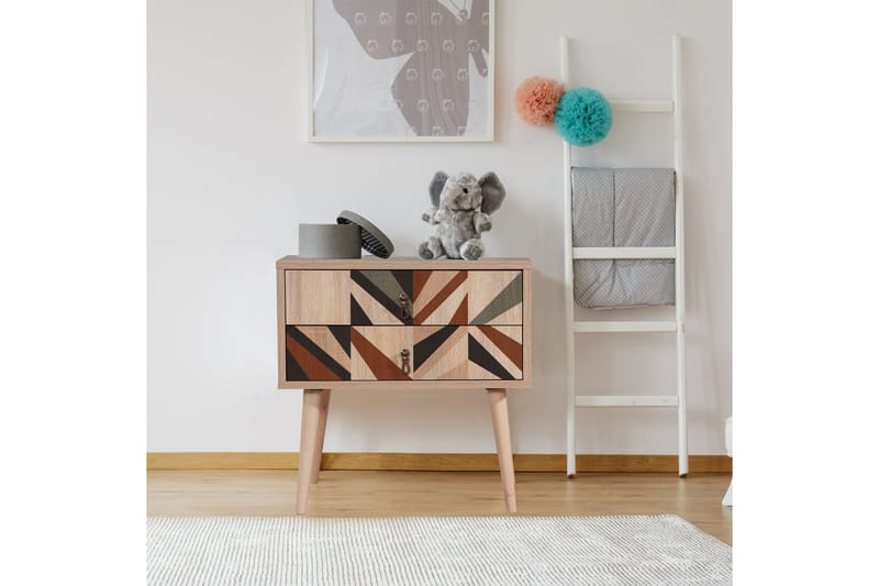 Bertoaria Nattbord 60x40 cm Brun - Hanah Home - Møbler - Bord - Avlastningsbord & sidobord - Sengebord & nattbord