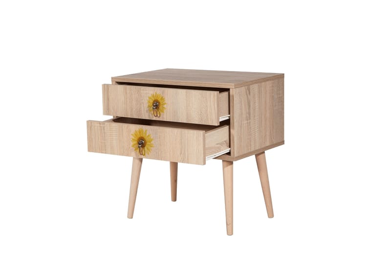 Bertoaria Nattbord 60x40 cm Brun - Hanah Home - Møbler - Bord - Avlastningsbord & sidobord - Sengebord & nattbord