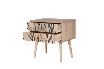 Bertoaria Nattbord 60x40 cm Brun - Hanah Home - Møbler - Bord - Avlastningsbord & sidobord - Sengebord & nattbord