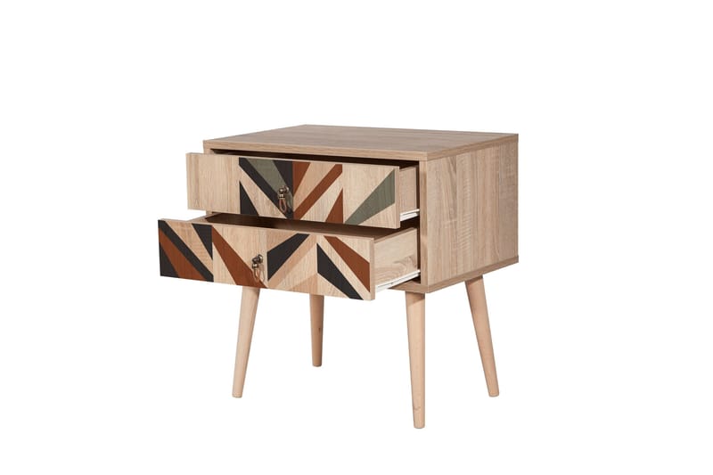 Bertoaria Nattbord 60x40 cm Brun - Hanah Home - Møbler - Bord - Avlastningsbord & sidobord - Sengebord & nattbord