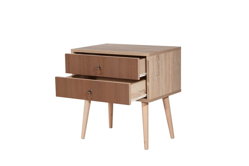 Bertoaria Nattbord 60x40 cm Brun - Hanah Home - Møbler - Bord - Avlastningsbord & sidobord - Sengebord & nattbord