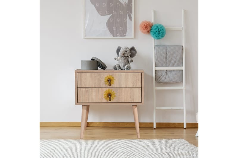 Bertoaria Nattbord 60x40 cm Brun - Hanah Home - Møbler - Bord - Avlastningsbord & sidobord - Sengebord & nattbord