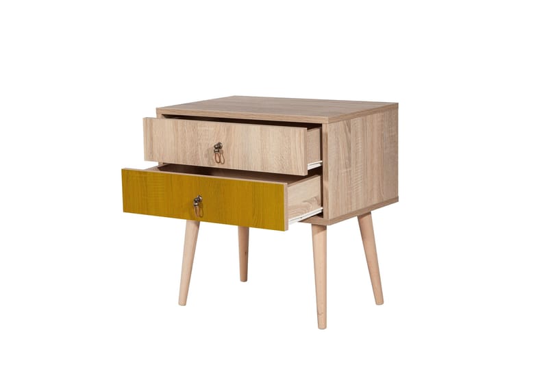 Bertoaria Nattbord 60x40 cm Brun - Hanah Home - Møbler - Bord - Avlastningsbord & sidobord - Sengebord & nattbord