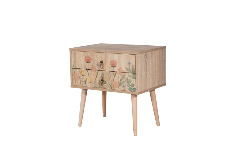 Bertoaria Nattbord 60x40 cm Brun, Hanah Home