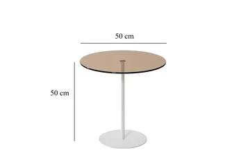 Chill-Out Sidebord 50x50 cm Hvit/Bronse - Hanah Home - Møbler - Bord - Avlastningsbord & sidobord - Brettbord og småbord