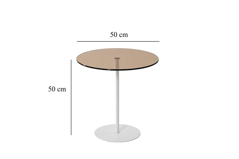 Chill-Out Sidebord 50x50 cm Hvit/Bronse - Hanah Home - Møbler - Bord - Avlastningsbord & sidobord - Brettbord og småbord