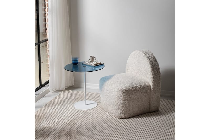 Chill-Out Sidebord 50x50 cm Hvit/Blå - Hanah Home - Møbler - Bord - Avlastningsbord & sidobord - Brettbord og småbord