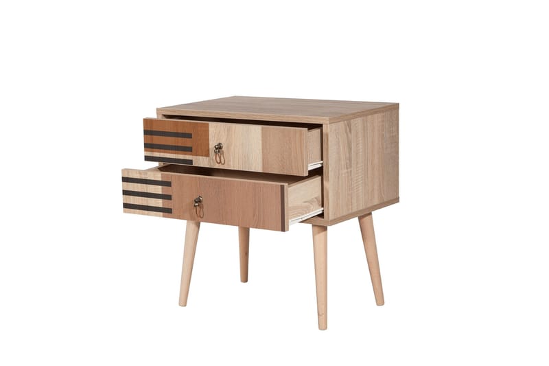 Bertoaria Nattbord 60x40 cm Brun - Hanah Home - Møbler - Bord - Avlastningsbord & sidobord - Sengebord & nattbord