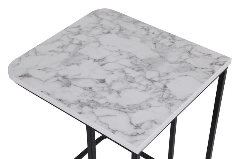 Nagako Sett med Bord Hvit/Svart - Hanah Home - Møbler - Bord - Avlastningsbord & sidobord - Settbord