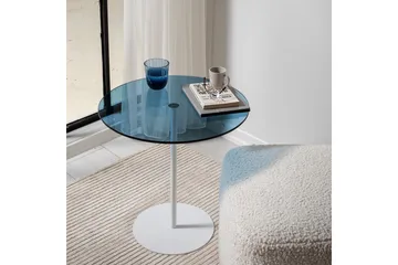 Chill-Out Sidebord 50x50 cm Hvit/Blå - Hanah Home - Møbler - Bord - Avlastningsbord & sidobord - Brettbord og småbord