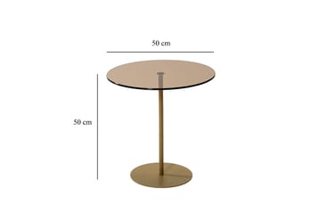 Chill-Out Sidebord 50x50 cm Gull/Bronse - Hanah Home - Møbler - Bord - Avlastningsbord & sidobord - Brettbord og småbord