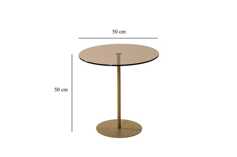 Chill-Out Sidebord 50x50 cm Gull/Bronse - Hanah Home - Møbler - Bord - Avlastningsbord & sidobord - Brettbord og småbord