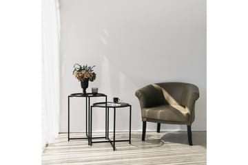 Akeno Sidebord 60x50 cm Svart - Hanah Home - Møbler - Bord - Avlastningsbord & sidobord - Lampebord & sidebord