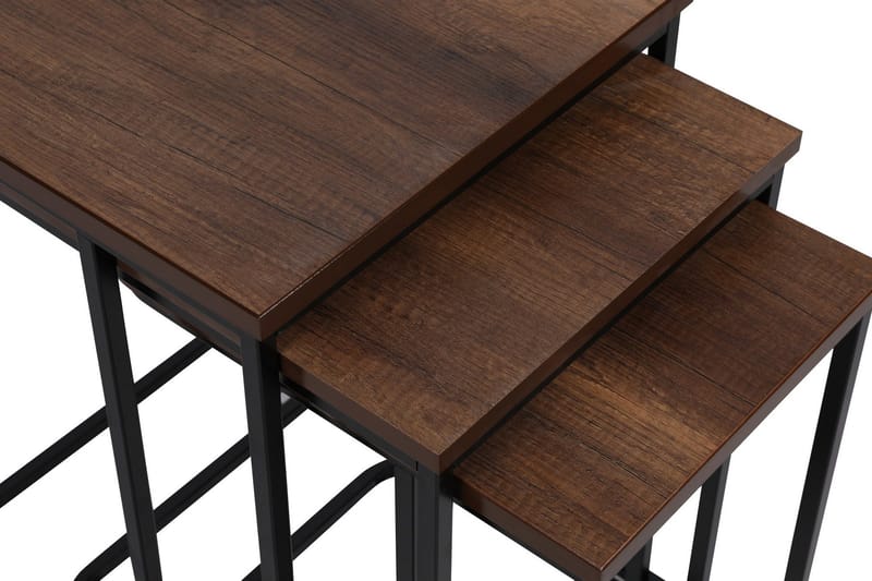 Nagako Sett med Bord Brun/Svart - Hanah Home - Møbler - Bord - Avlastningsbord & sidobord - Settbord